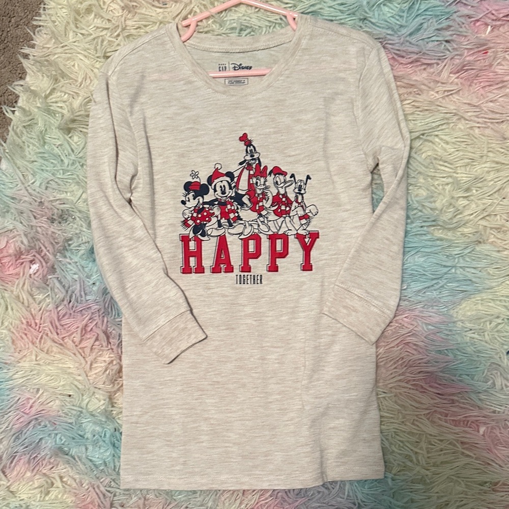 Disney Kids Long Sleeve Shirt - Cream with Red Accents